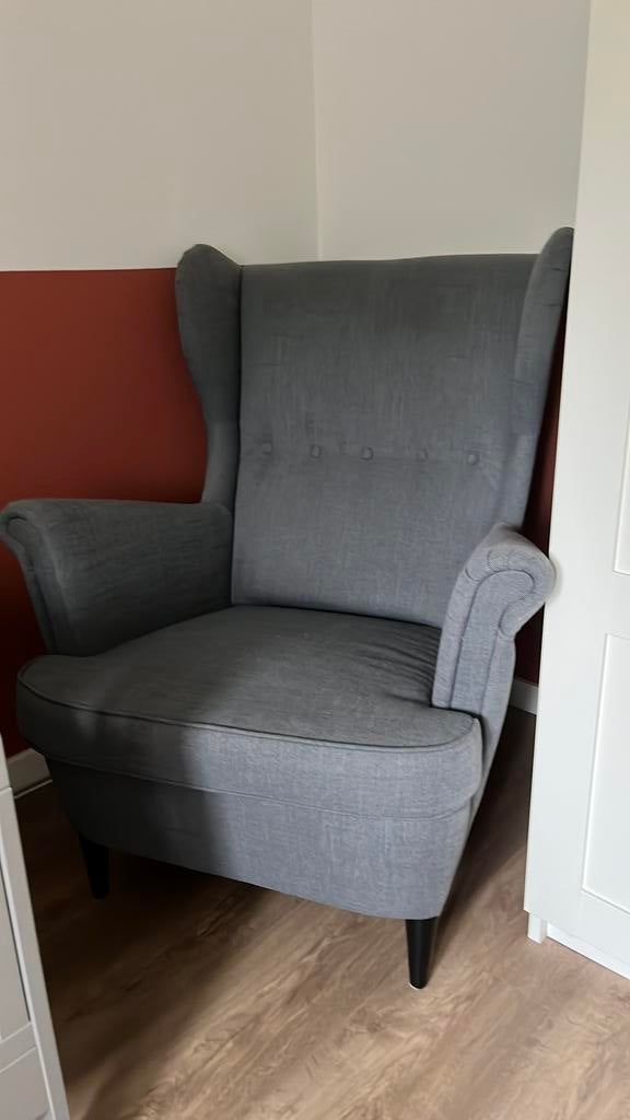 Ikea fauteuil Strandmon, Huis en Inrichting, Fauteuils, Ophalen, Zo goed als nieuw, 75 tot 100 cm, 75 tot 100 cm