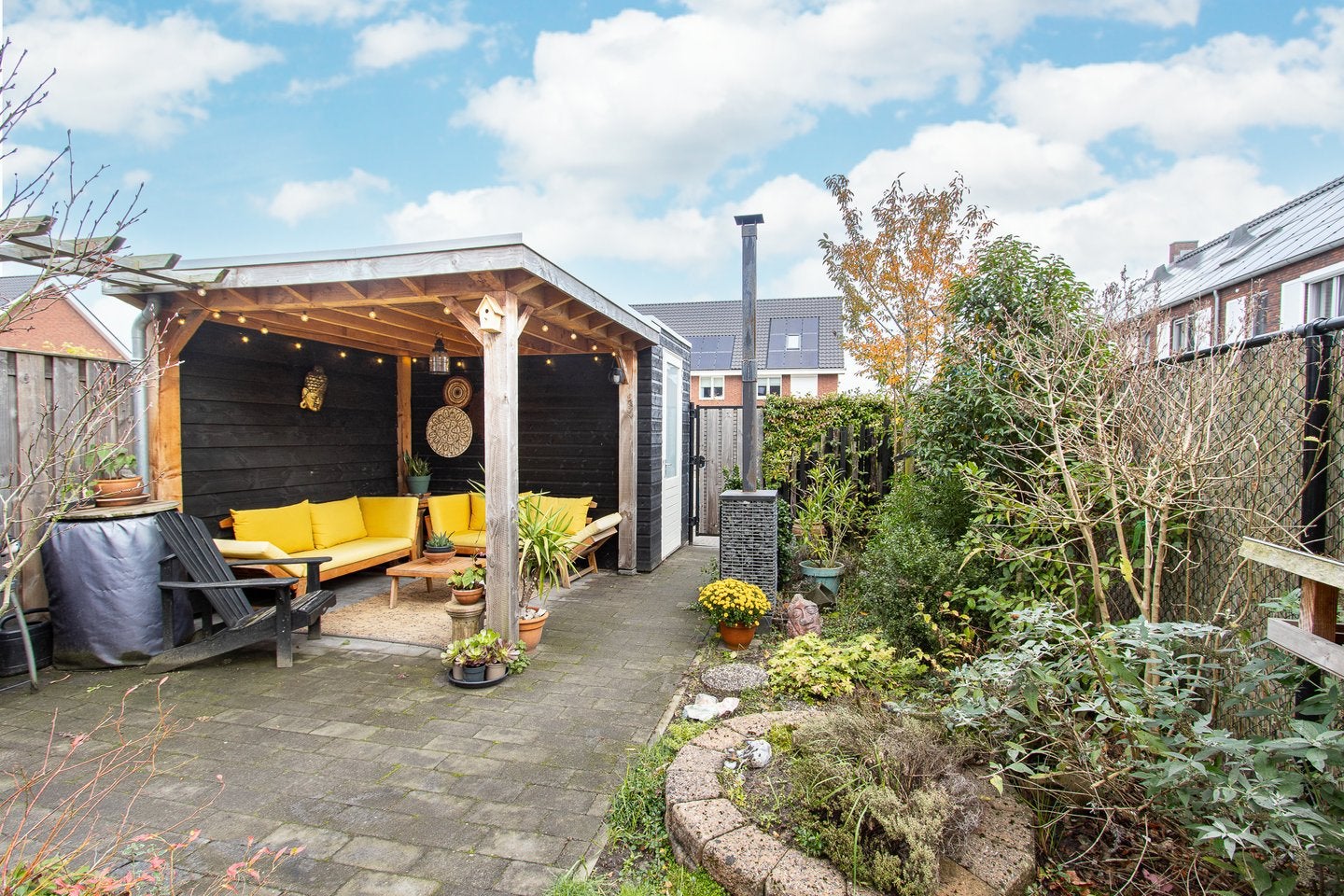 Terrasoverkapping 3x3m met zijwand - Zo goed als nieuw, Tuin en Terras, Overkappingen, Ophalen, Zo goed als nieuw, Veranda