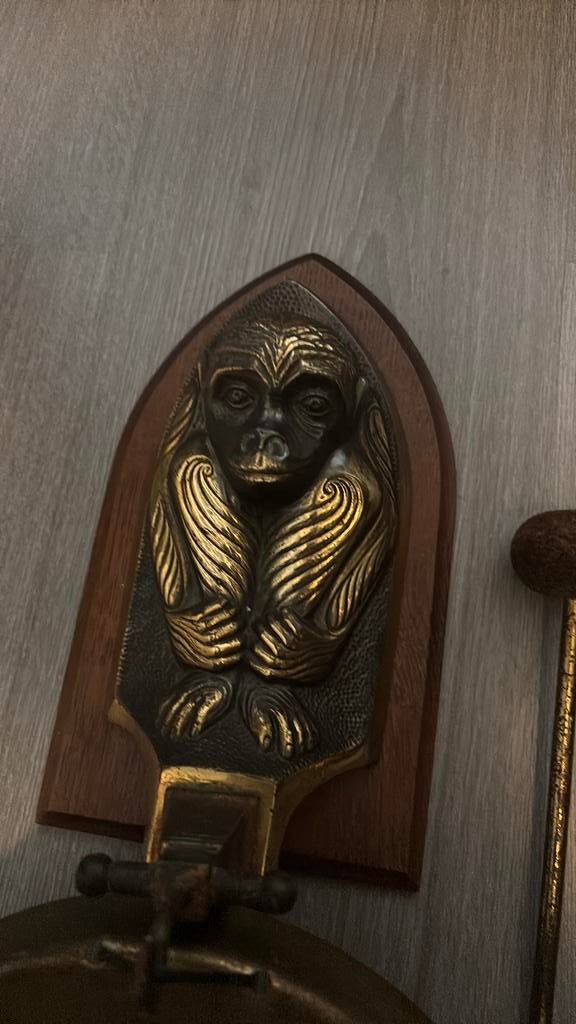 Art deco aap - gong, Ophalen of Verzenden