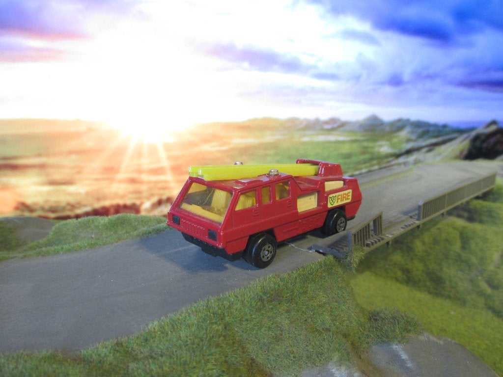 1:90 Blaze Buster ladderwagen Matchbox nr.22 1982-83 #2, Ophalen of Verzenden, Gebruikt, Auto