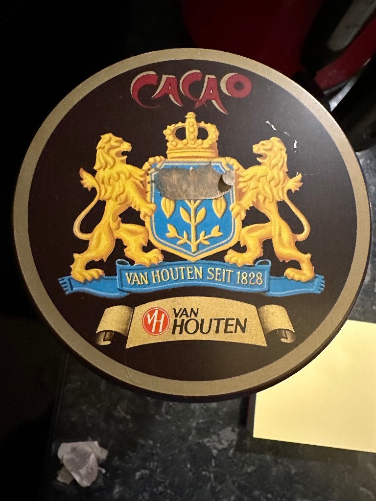 Van Houten blik, Verzamelen, Blikken, Ophalen of Verzenden, Gebruikt, Overige, Overige merken