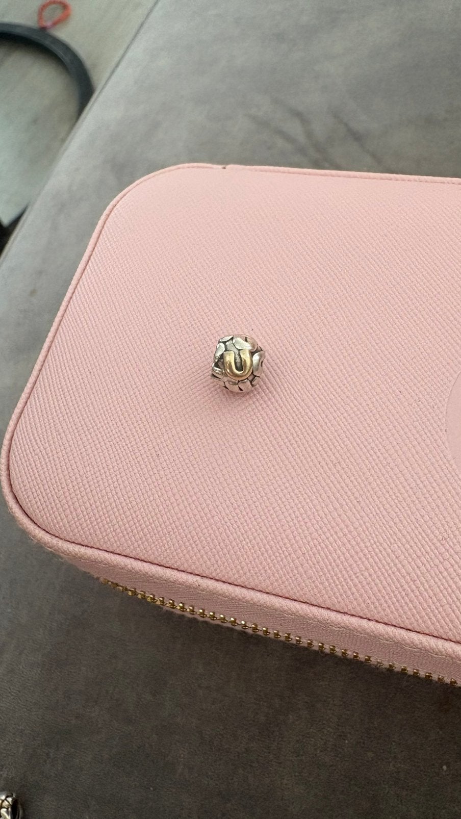 Pandora two tone bedels U, Ophalen of Verzenden, Zo goed als nieuw, Goud, Pandora