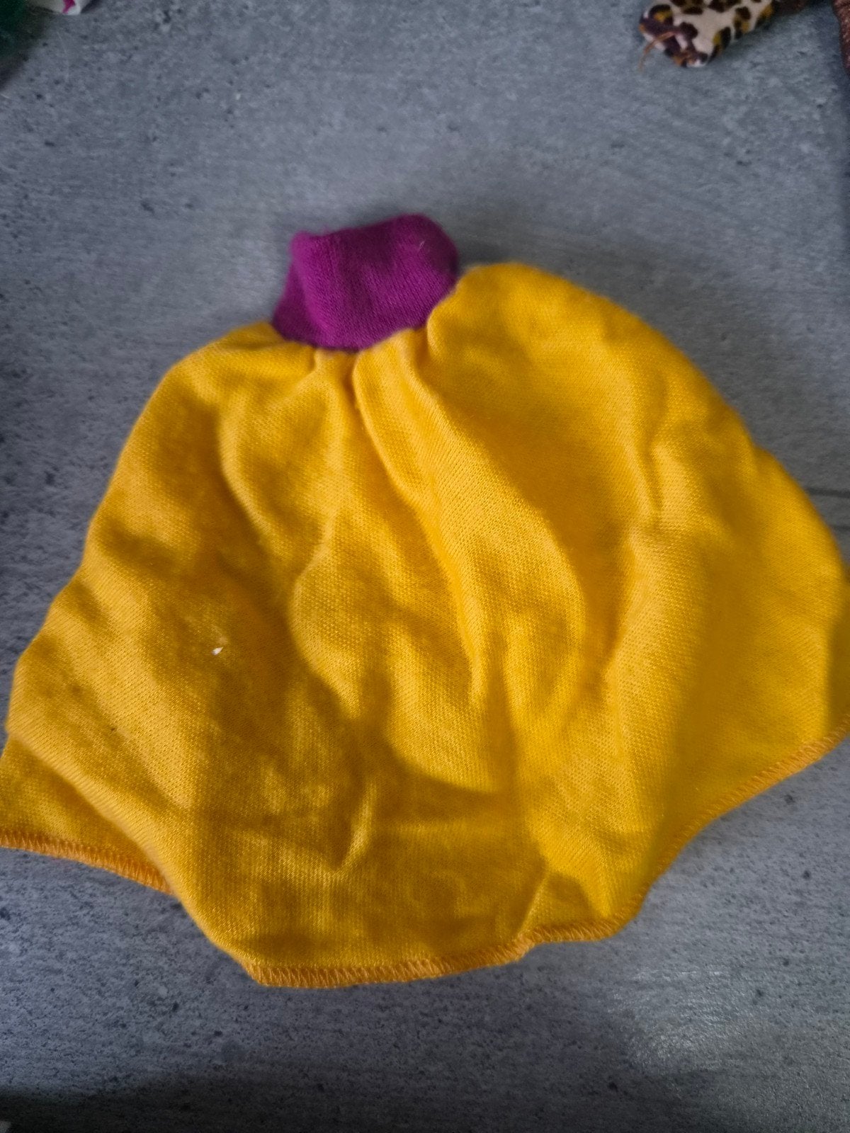 Vintage Barbie rok geel/paars, Ophalen of Verzenden, Gebruikt, Kleertjes