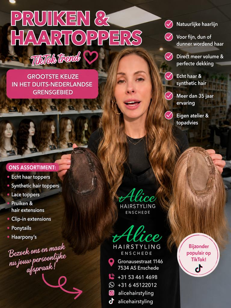 TikTok Sale! Hairextensions Pruik  Topper Clip In  Ponytail, Ophalen of Verzenden, Nieuw, Pruik of Haarverlenging