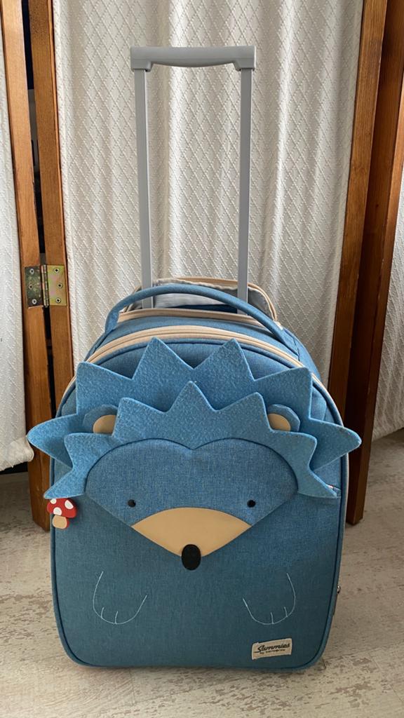 Handbagage Samsonite kinderkoffer trolley, Ophalen, 40 tot 60 cm, Blauw, Zo goed als nieuw