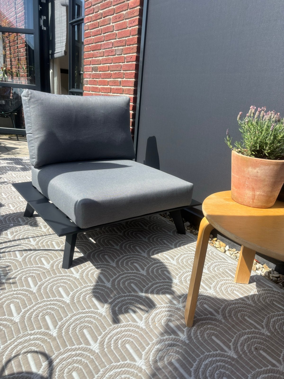 Nieuwe Loungestoel Puglia - All weather - Aluminium frame, Ophalen of Verzenden, Loungeset, Stoel, Nieuw