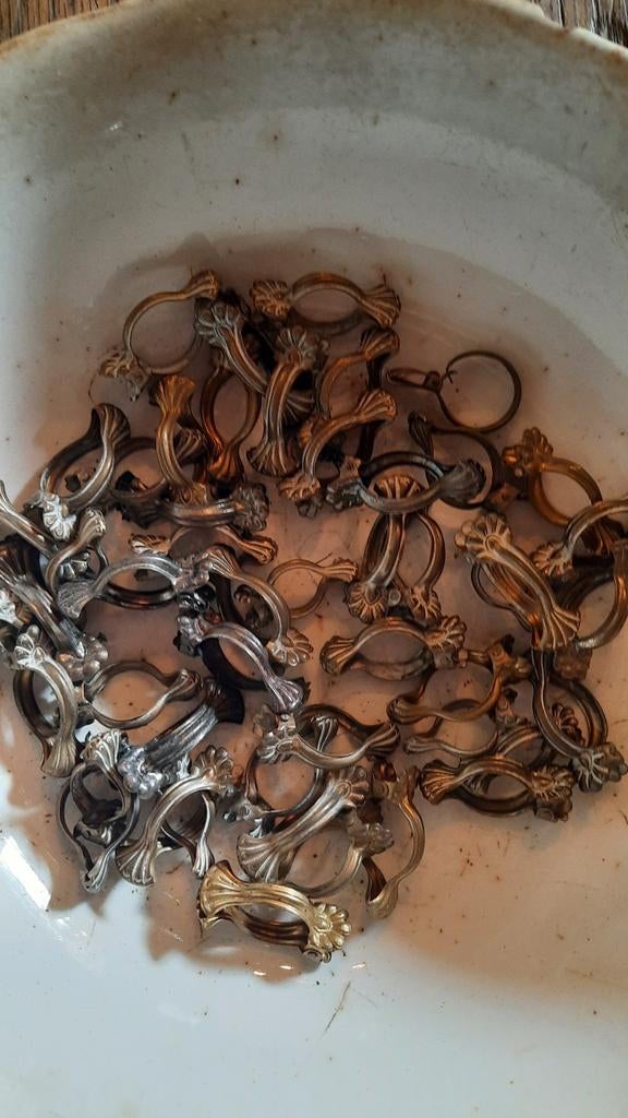 Oude gordijn knijpertjes (nuzzelspul), Antiek en Kunst, Curiosa en Brocante, Ophalen of Verzenden