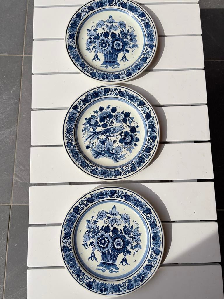 Prachtig Delfts Blauw Servies: Borden, Vazen en Kopjes, Ophalen