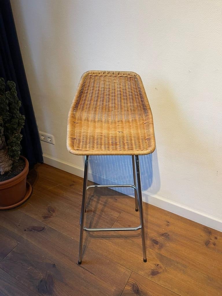 Vintage Rohé Noordwolde Kruk Zithoogte 75cm, Ophalen, Gebruikt, Met voetsteun, 60 tot 90 cm
