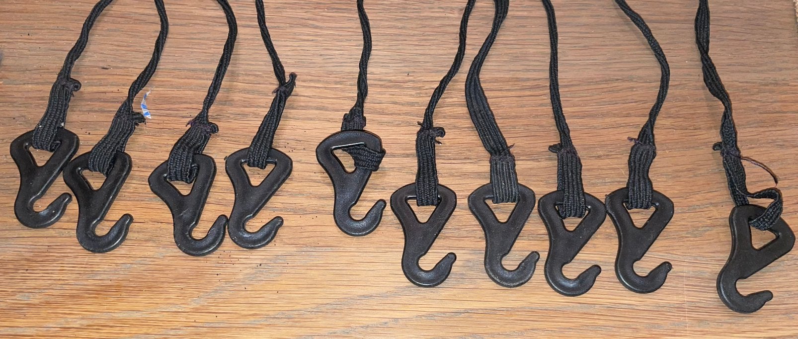 10 Trampoline Haakjes voor Beschermingsdoek haken Zwart, Ophalen of Verzenden, Zo goed als nieuw
