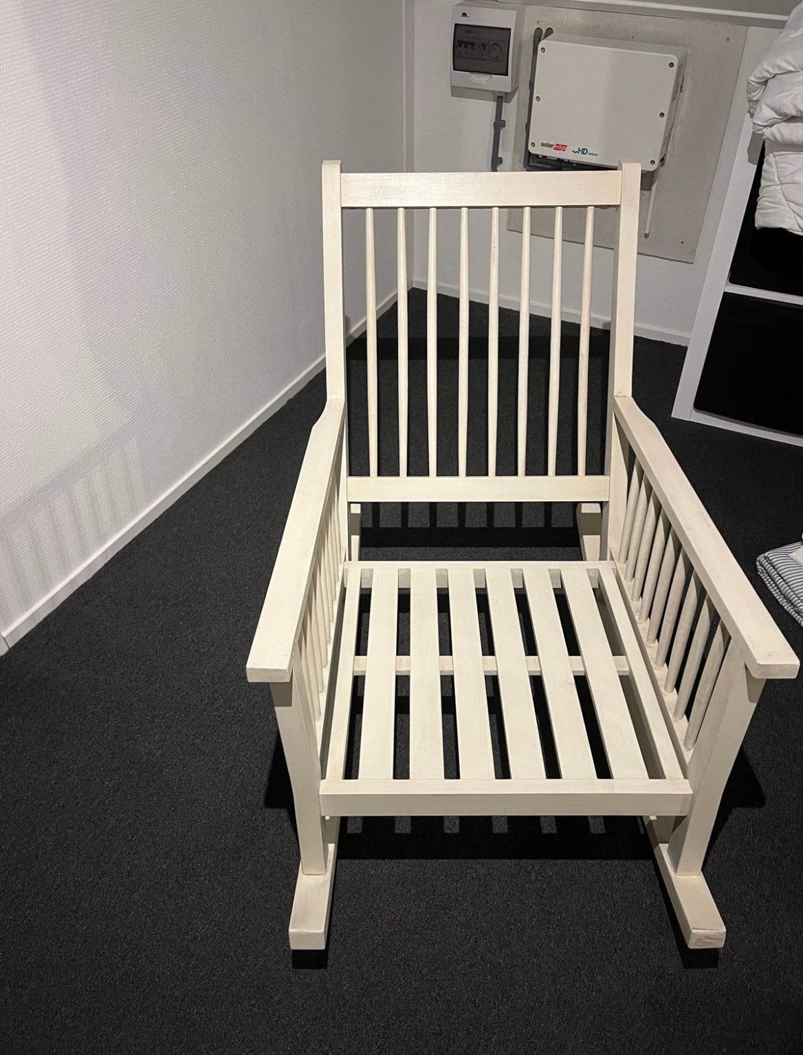 IKEA Schommelstoel met kussen, Ophalen, Wit, Zo goed als nieuw, Eén