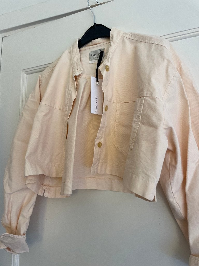 NIEUW Forte_Forte kek wijd katoenen jasje blush mt 2 (M), Maat 38/40 (M), Verzenden, Nieuw, Jasje