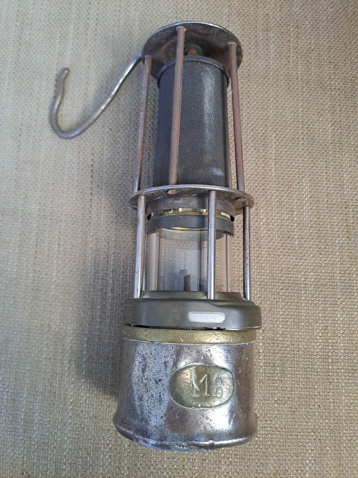 Antieke mijnlamp nr 118 Wilhelm Seippel Bochum, Ophalen