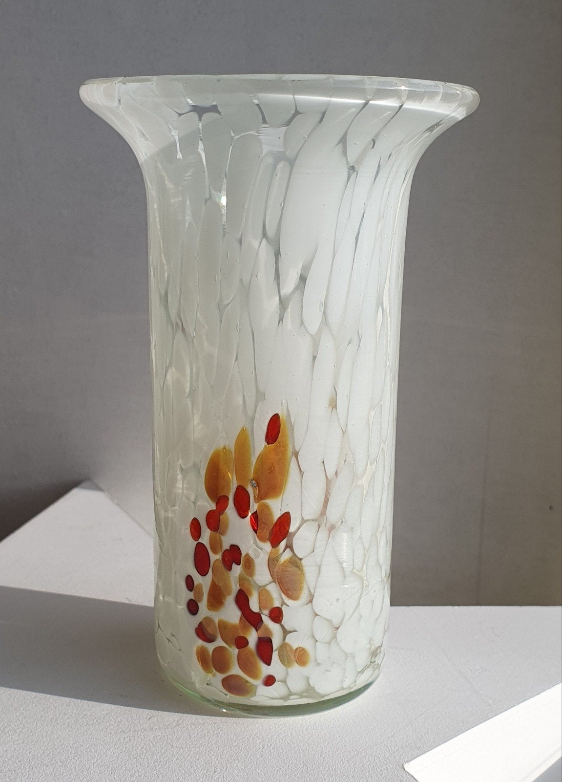 Mdina vaasje, Verzenden, Handgemaakt, Meerkleurig, Glas