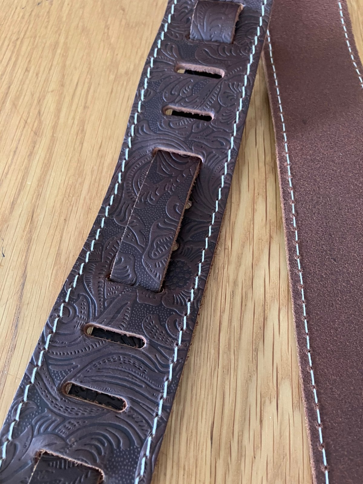 Gitaarband RICHTER bruin leren 6 cm breed, Muziek en Instrumenten, Instrumenten | Toebehoren, Ophalen of Verzenden, Nieuw, Elektrische gitaar