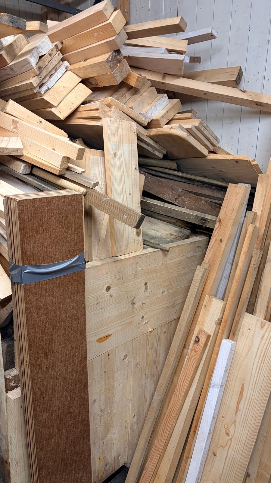 Diverse partij hout: balken, planken en meer, Ophalen, Gebruikt, 25 tot 50 mm, 300 cm of meer