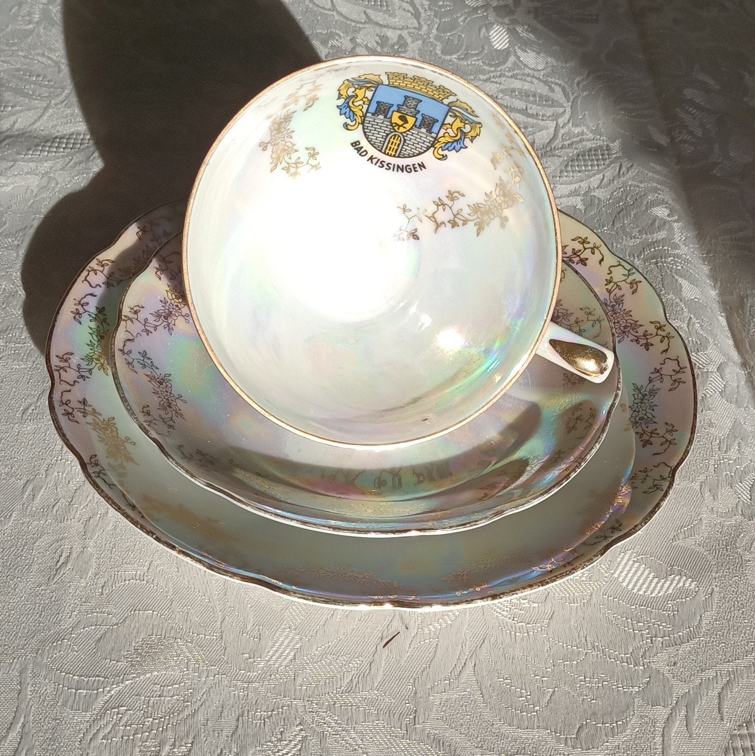 Vintage Gebr. Bauer Bavaria Bad Kissingen kop en schotel, Antiek en Kunst, Antiek | Porselein, Ophalen of Verzenden
