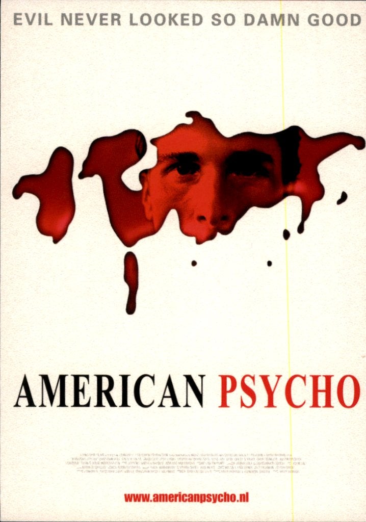 Fimlkaart, American Psycho, evil never looked so damn good, Ophalen of Verzenden, 1980 tot heden, Ongelopen, Cultuur en Media