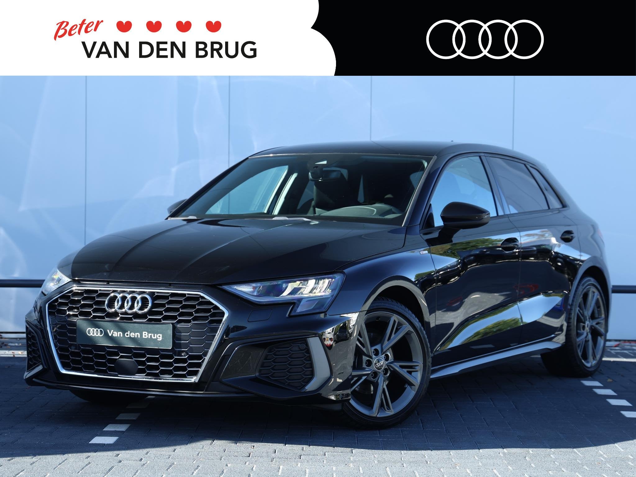 Audi A3 Sportback 30 TFSI S edition | Verwarmbare voorstoele, Auto's, Gebruikt, Leder en Stof, Zwart, Bedrijf