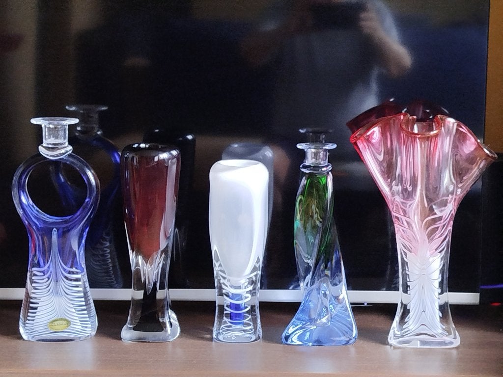 Adam JABLONSKI zeldzame kristallen vaas 29 cm, Verzenden