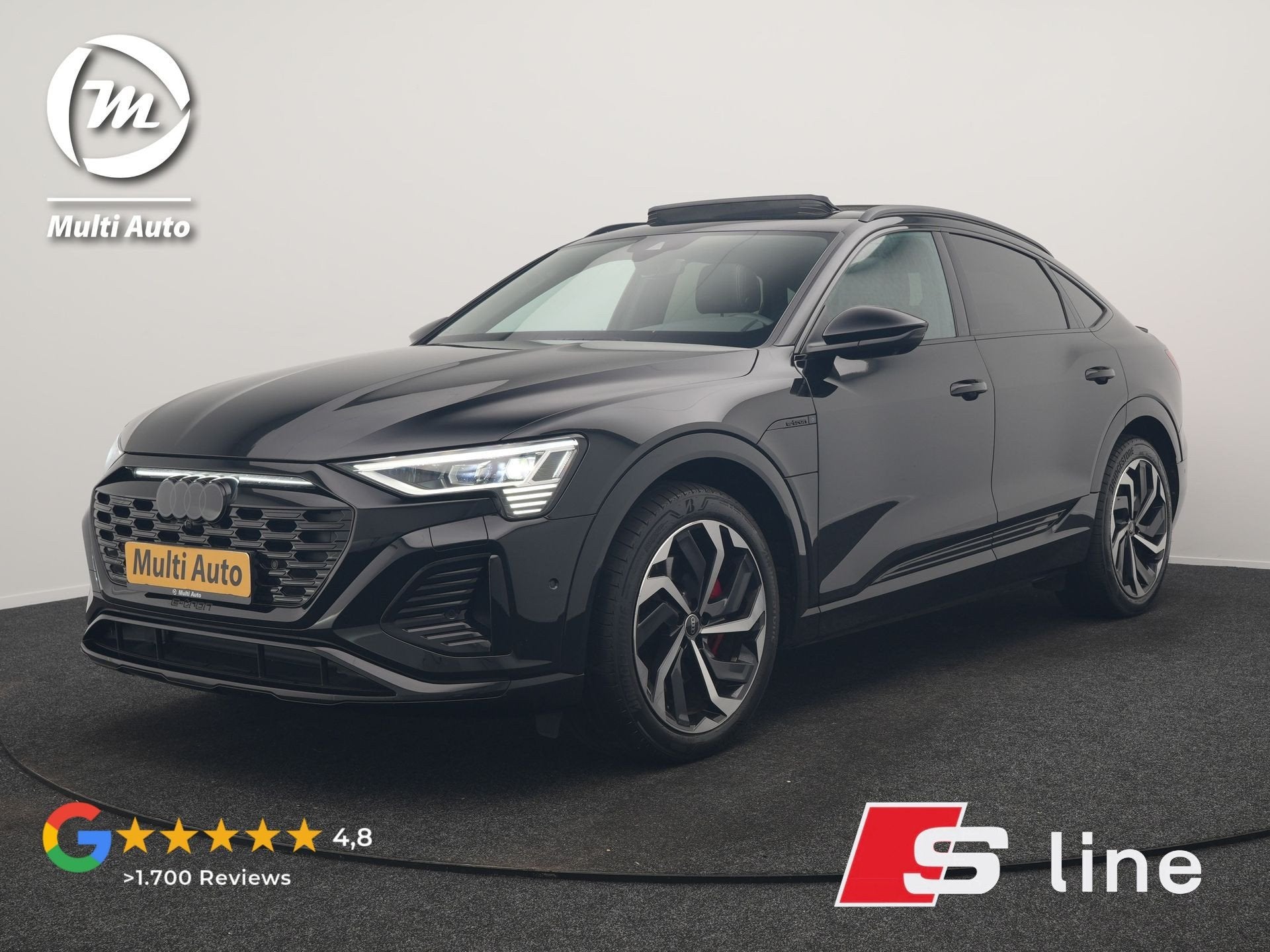 Audi Q8 Sportback e-tron 55 Quattro S edition 114 kWh 408pk, Auto's, Automaat, Dealer onderhouden, Zwart, Vierwielaandrijving