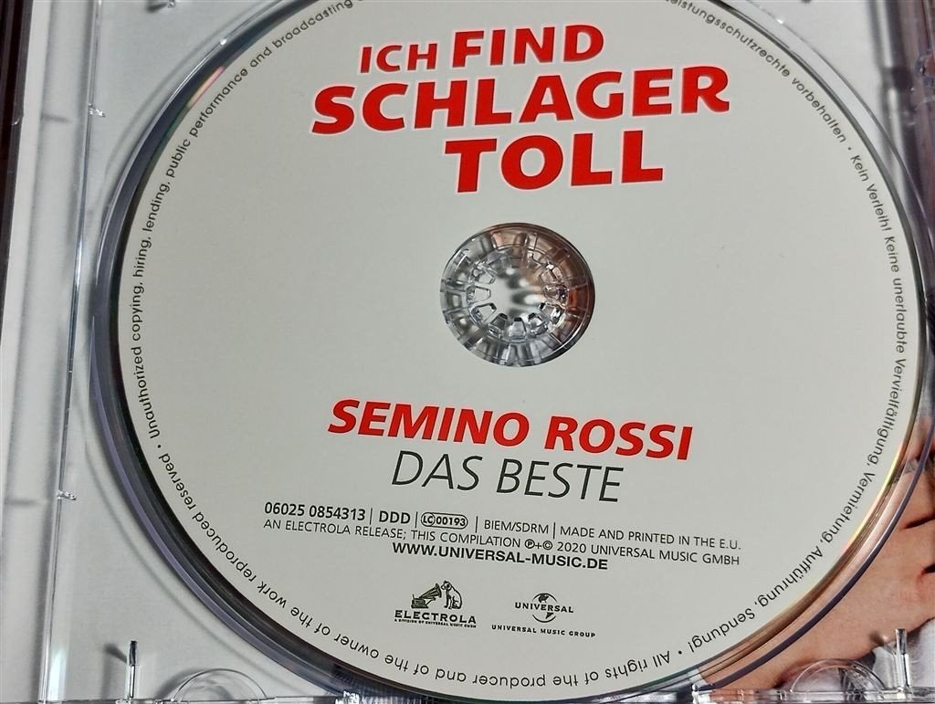 Semino Rossi ‎– Ich Find Schlager Toll [Das Beste], Cd's en Dvd's, Ophalen of Verzenden, Zo goed als nieuw