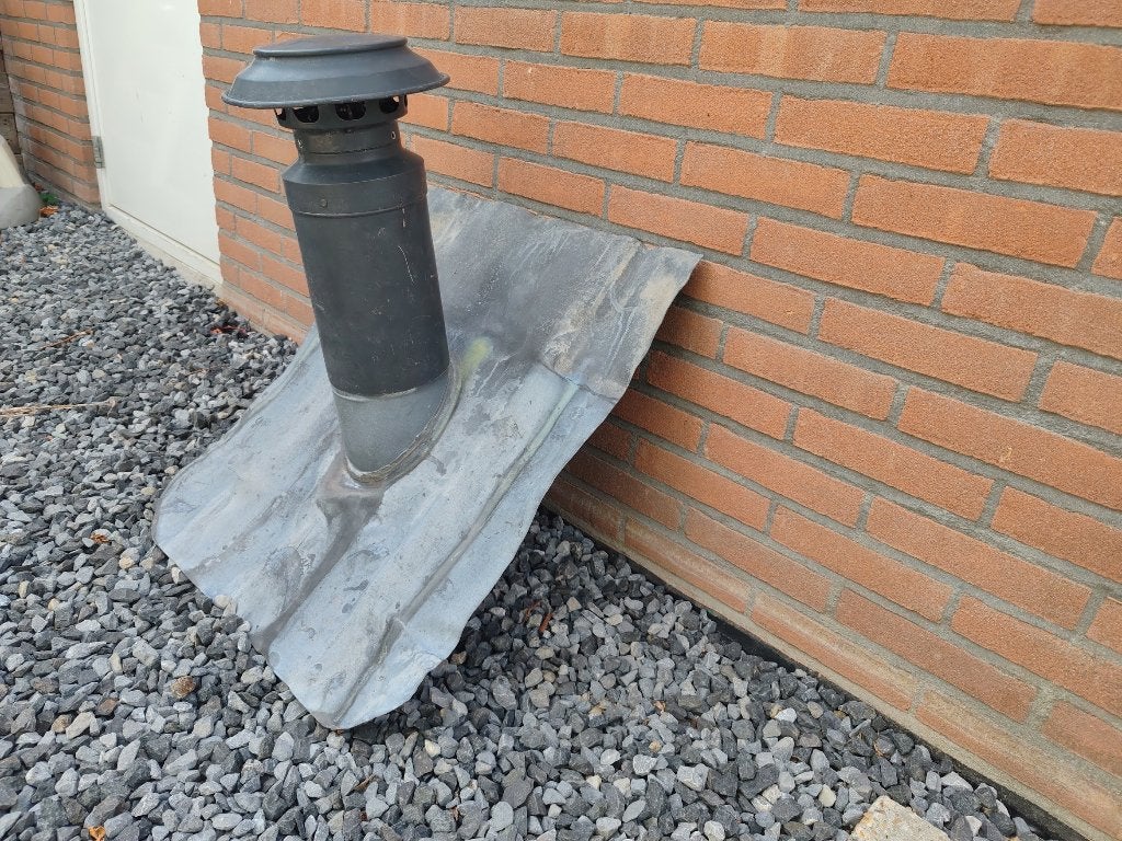dakdoorvoer Dakdoorvoerpan loodslab loodpan 150mm pijp, Doe-het-zelf en Verbouw, Ophalen of Verzenden, Gebruikt, Ventilator en Afzuiger