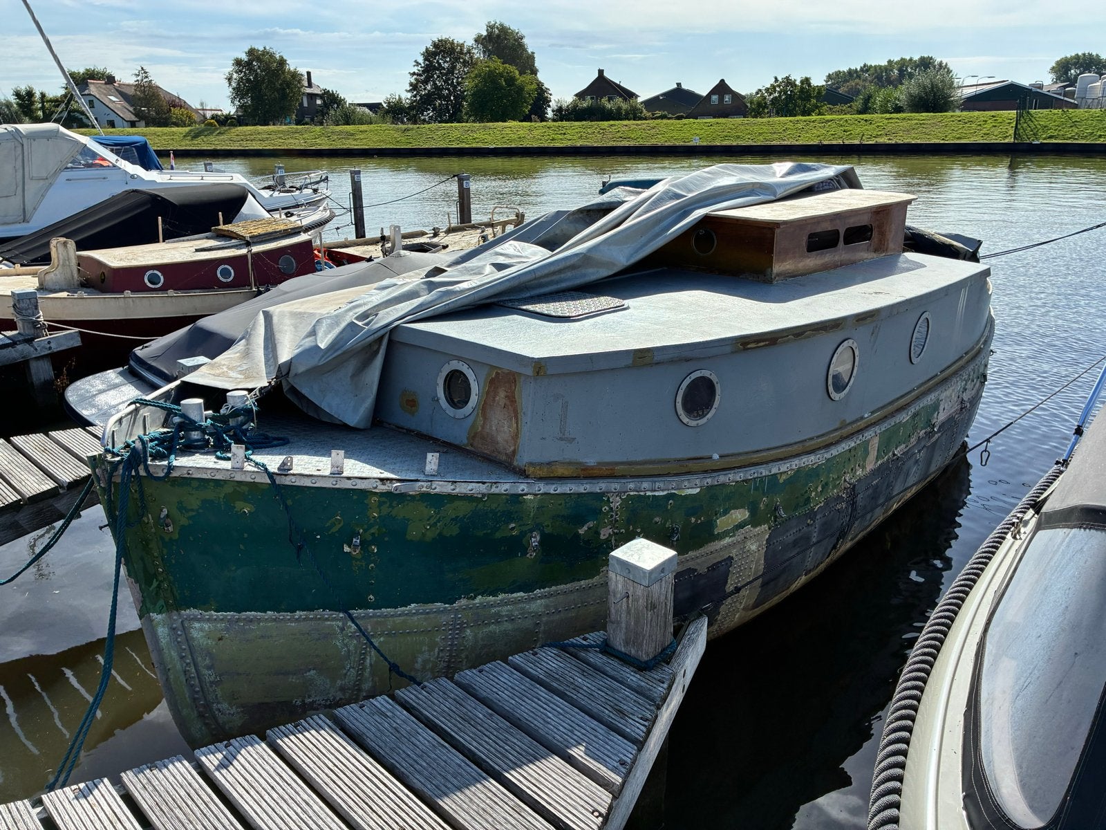 Aluminium geklonken sloep, Watersport en Boten, Binnenboordmotor, Aluminium, 2 m, Benzine