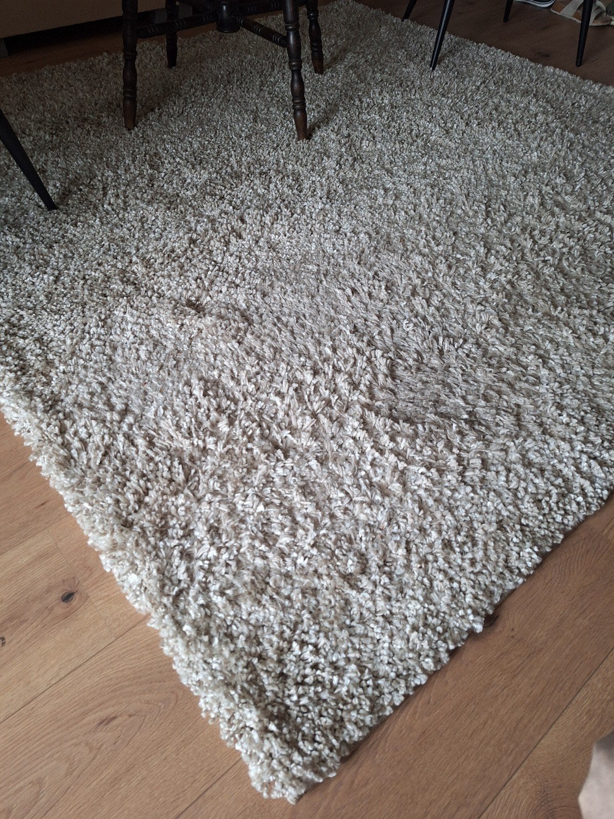 vierkant hoogpolig vloerkleed, Ophalen, Zo goed als nieuw, Beige, Vierkant