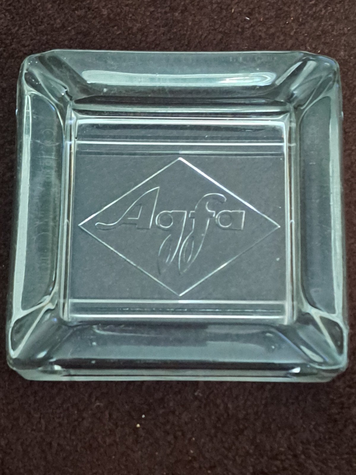 Vintage Agfa glazen asbak - Agfa logo, Antiek en Kunst, Ophalen of Verzenden