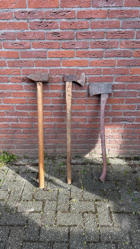 Set van 3: 1 grote hamer en 2 bijlen (in 1 koop), Ophalen