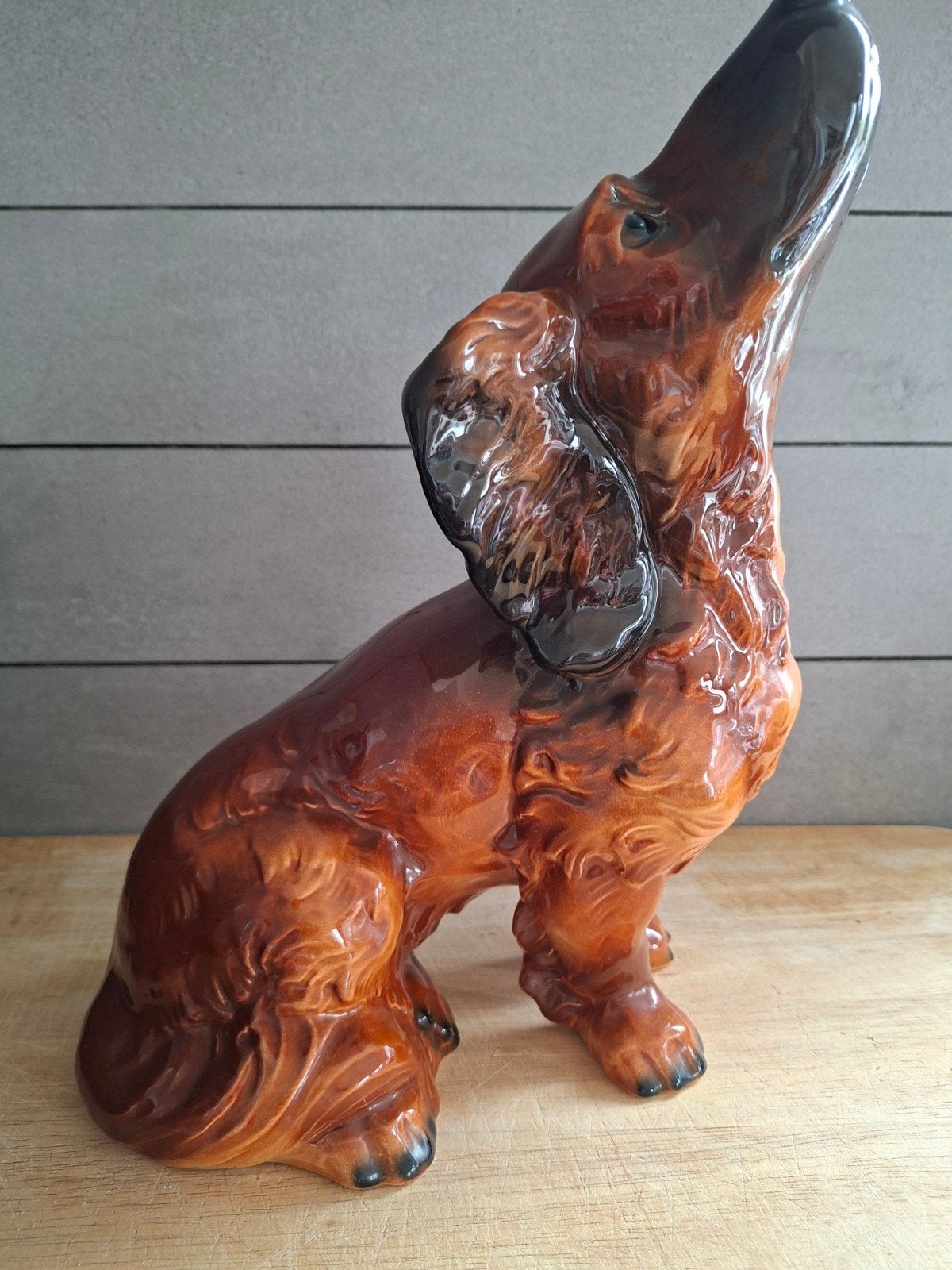 Vintage Goebel Teckel Hond Beeldje - Bruin Glazuur, Ophalen