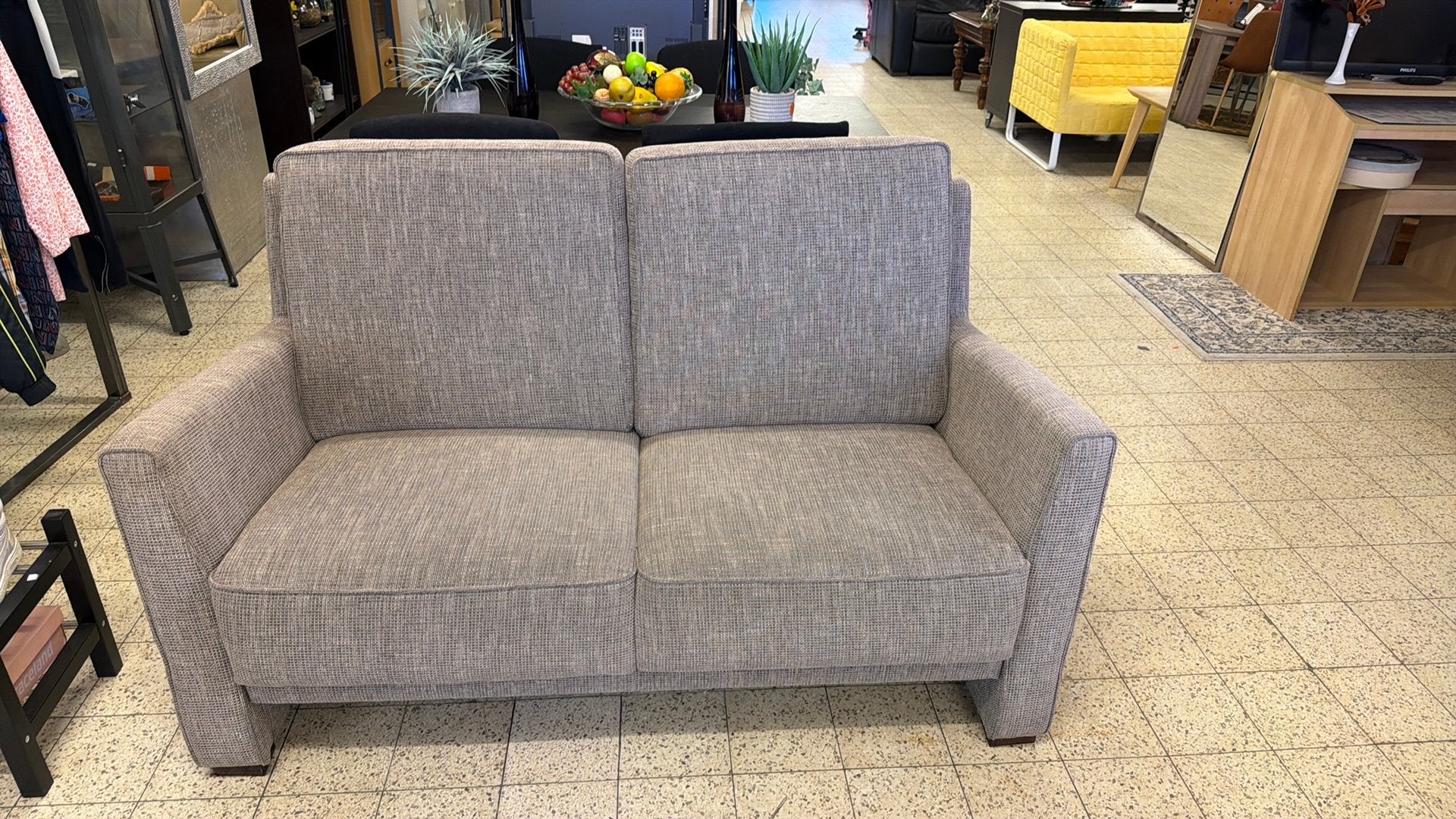 Comfortabele 2-zitsbank - Grijs, Ophalen, Gebruikt, ., 150 tot 200 cm