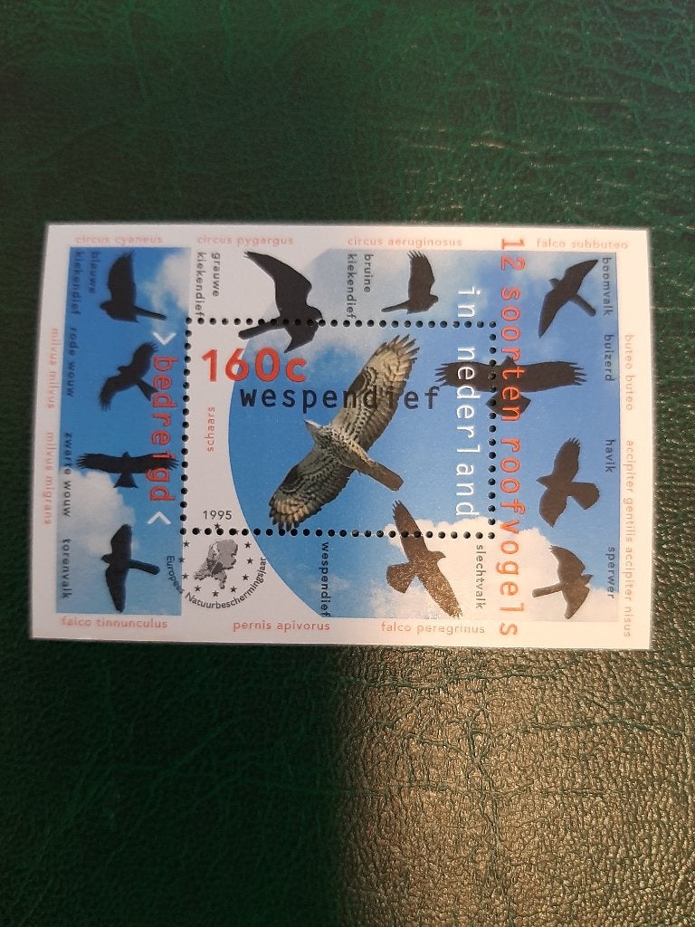 Roofvogels, wespendief velletje, Verzenden, Postfris
