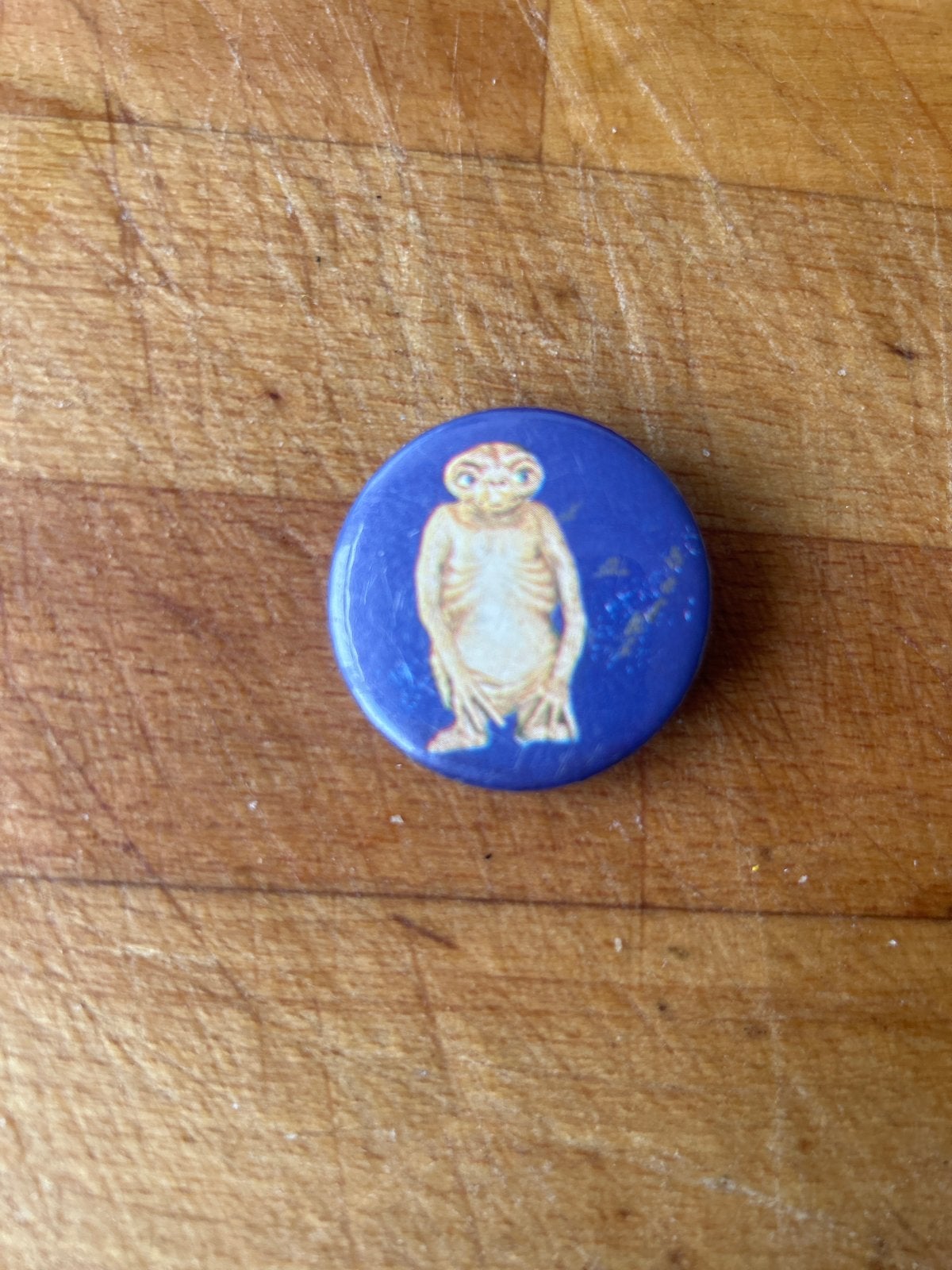 Vintage E.T. the Extra-Terrestrial Button/Speldje, Verzamelen, Ophalen of Verzenden, Gebruikt, Figuurtje, Button