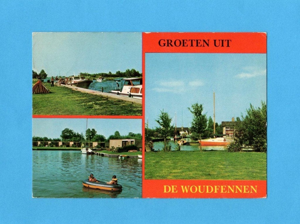 Joure   de Woudfennen 1977, Verzamelen, Ansichtkaarten | Nederland, Verzenden, 1960 tot 1980, Gelopen, Friesland
