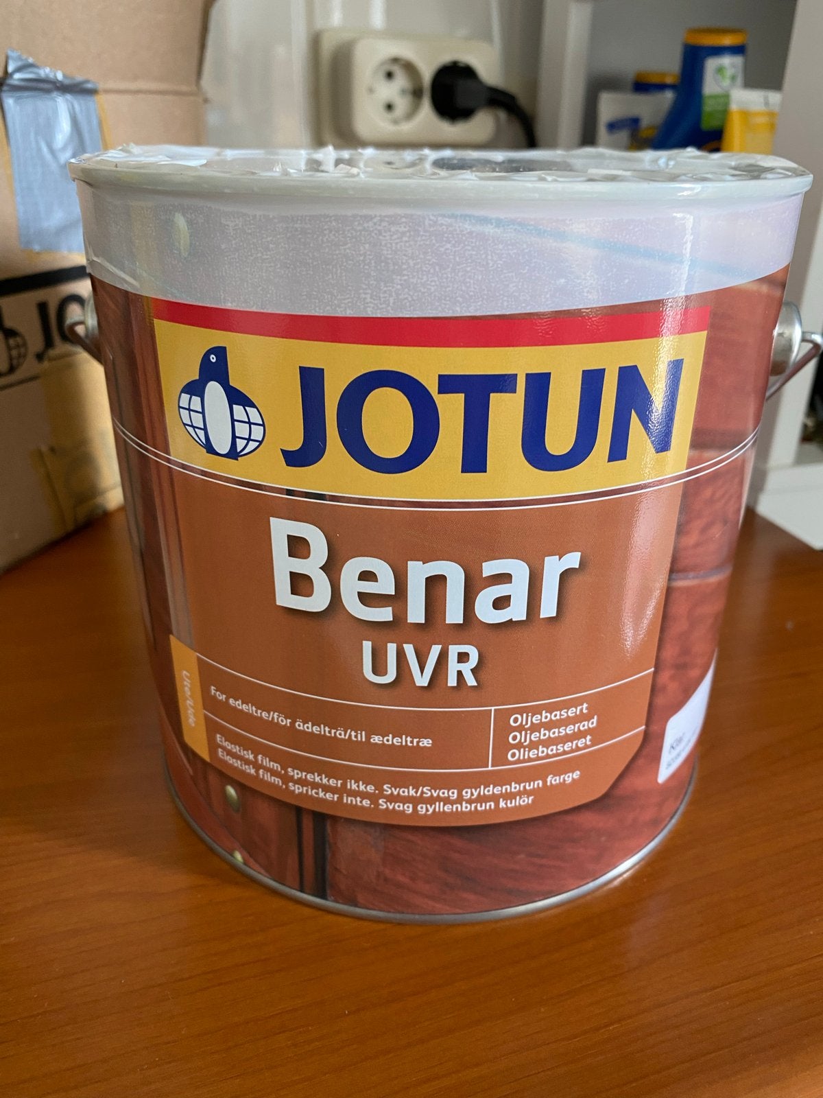 Jotun Benar UVR Oliebeits 3L., Bruin, 5 tot 10 liter, Nieuw, Beits