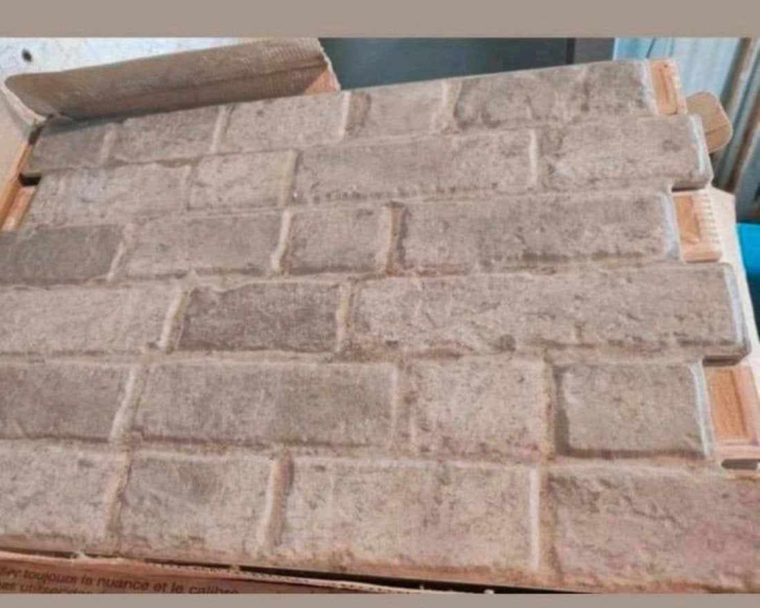Nieuwe Brick Cinza Wandtegels - 11m2, Doe-het-zelf en Verbouw, Tegels, Ophalen, 40 tot 60 cm, Nieuw, 10 m² of meer