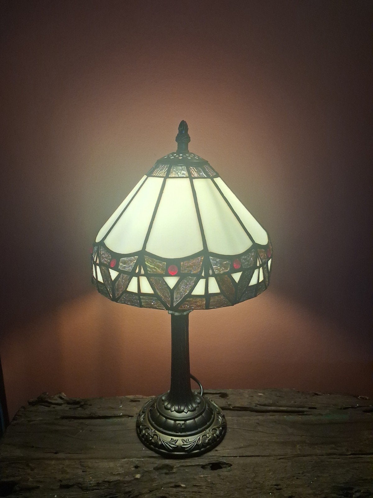 Foto 2 van prachtige lamp (tiffany style) 36cm hoog