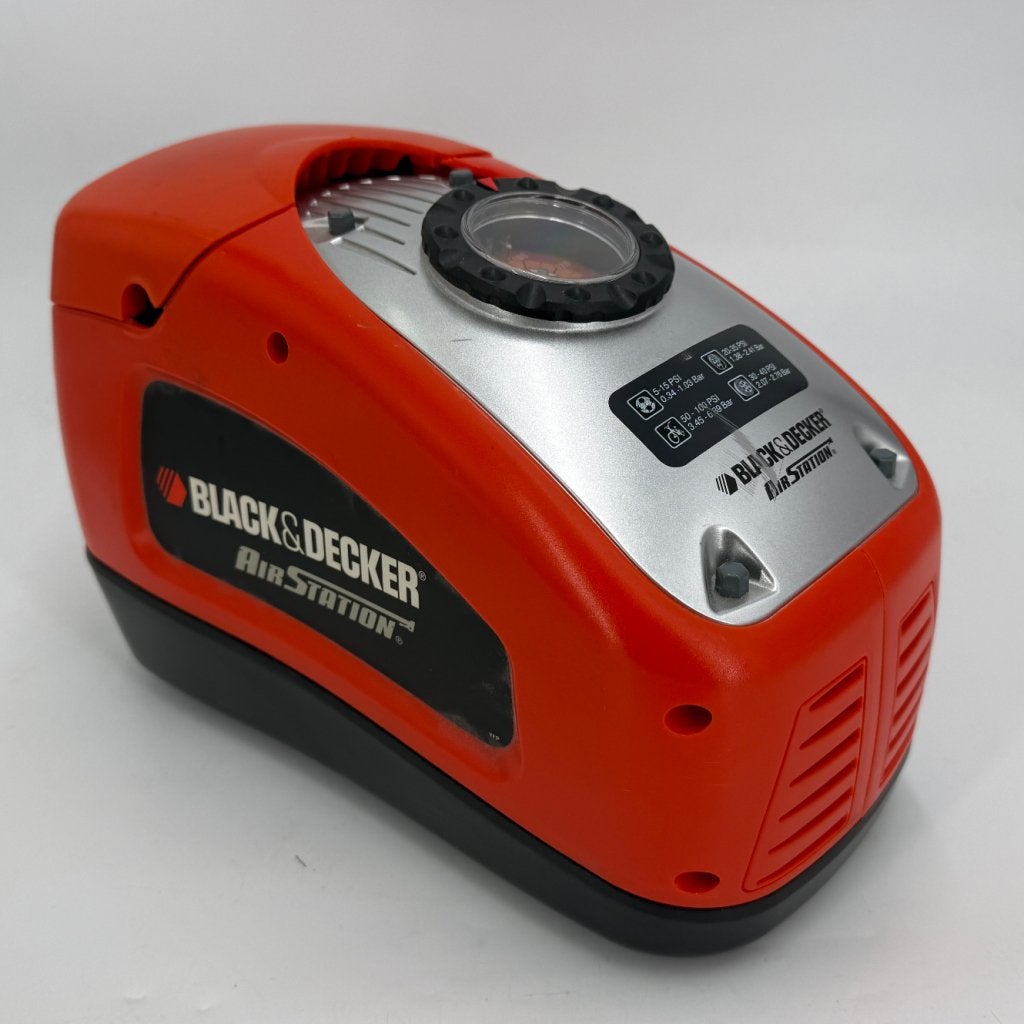BLACK+DECKER ASI300 Mini Compressor | 11 bar, Black en Decker, Zo goed als nieuw, Support@blackendecker.com, 701 E. Joppa Road
Towson, MD 21286
USA