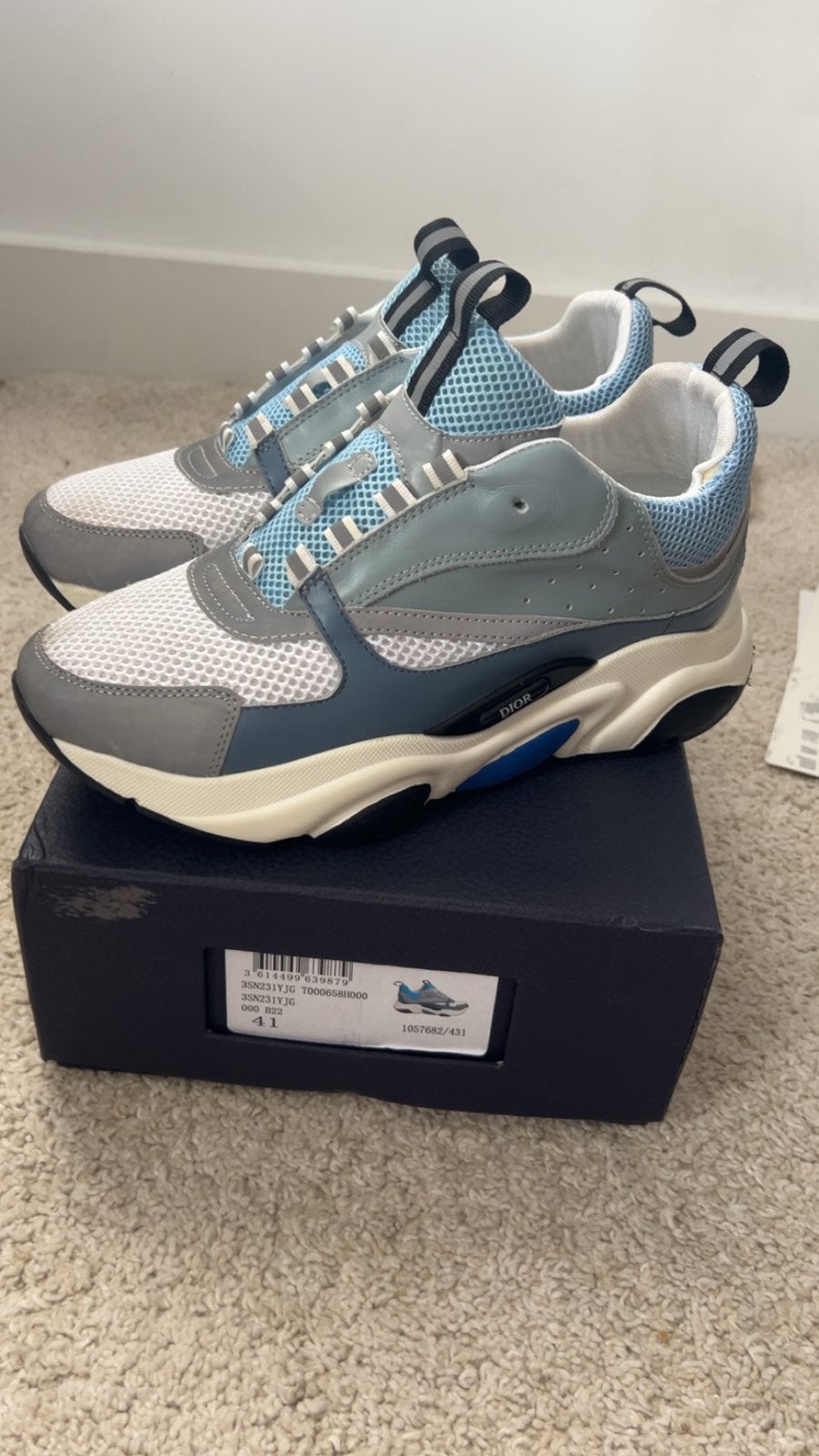 Dior B22 Sneakers - Zo goed als nieuw, Kleding | Heren, Ophalen of Verzenden, Zo goed als nieuw, Blauw, Sneakers of Gympen