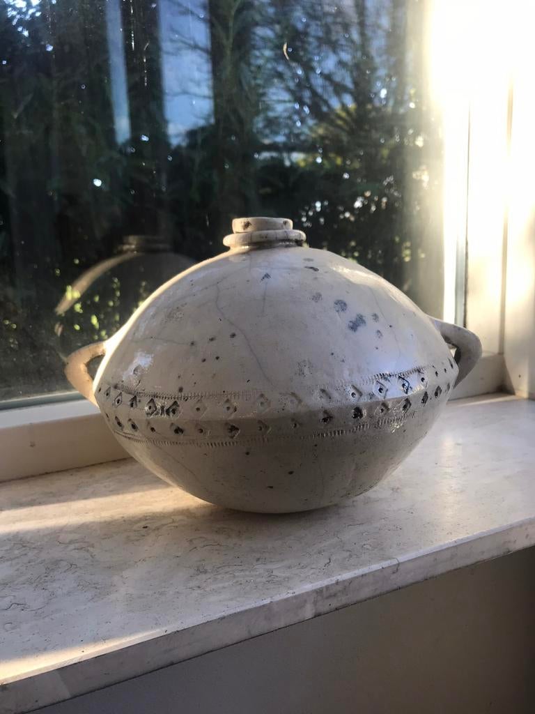 Raku gestookt kunstobject ‘waterkan’, Antiek en Kunst, Antiek | Keramiek en Aardewerk, Ophalen