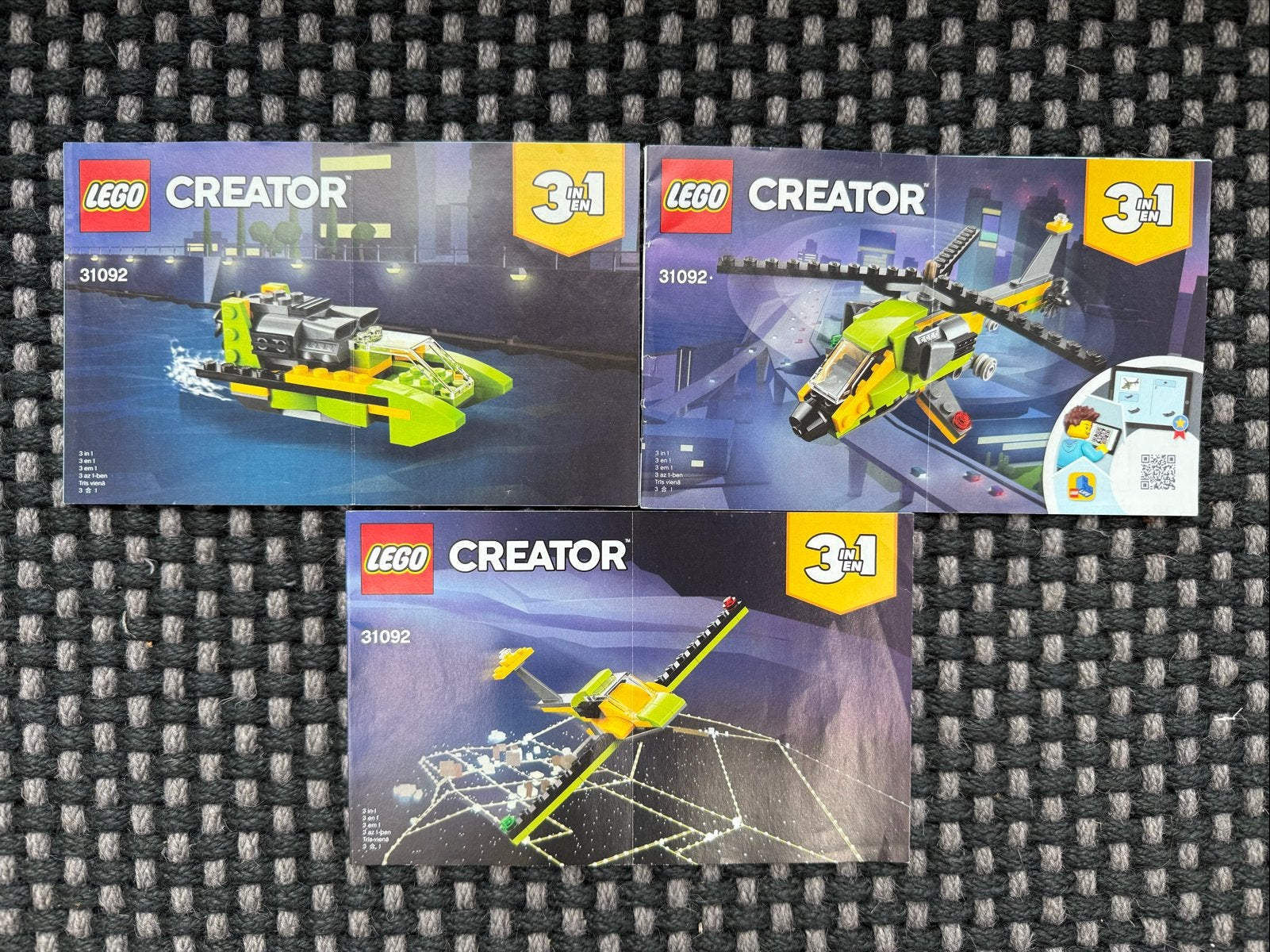 Lego Creator 31092 Helikopter Avontuur 3-in-1, Lego, Ophalen of Verzenden, Zo goed als nieuw, Compleet