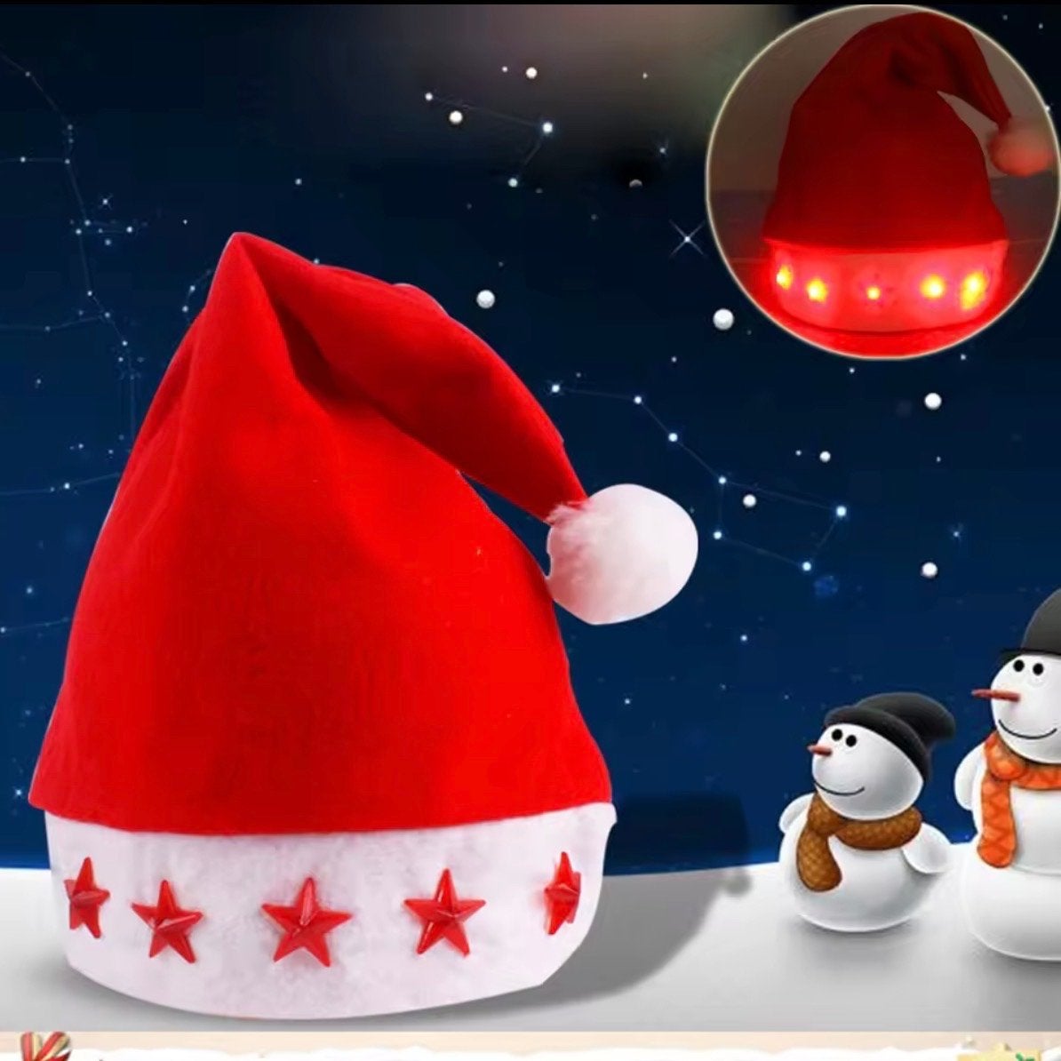 Kerstmuts met led kerst 2026 kerstmis, Ophalen of Verzenden, Nieuw
