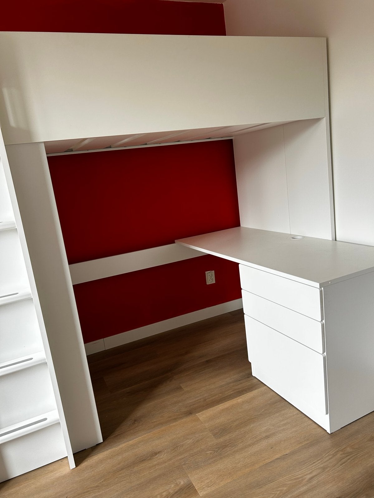 IKEA Småstad Hoogslaper met bureau en opbergruimte, Ophalen, Eenpersoons, Zo goed als nieuw, 200 cm