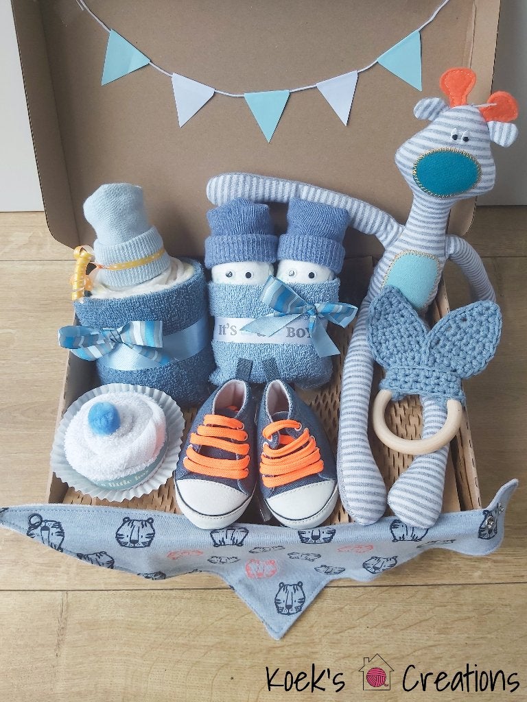 🩵 Kraamcadeau pakket | Baby shower kado | jongen geboorte, Kinderen en Baby's, Ophalen of Verzenden, Nieuw, Kraamcadeau