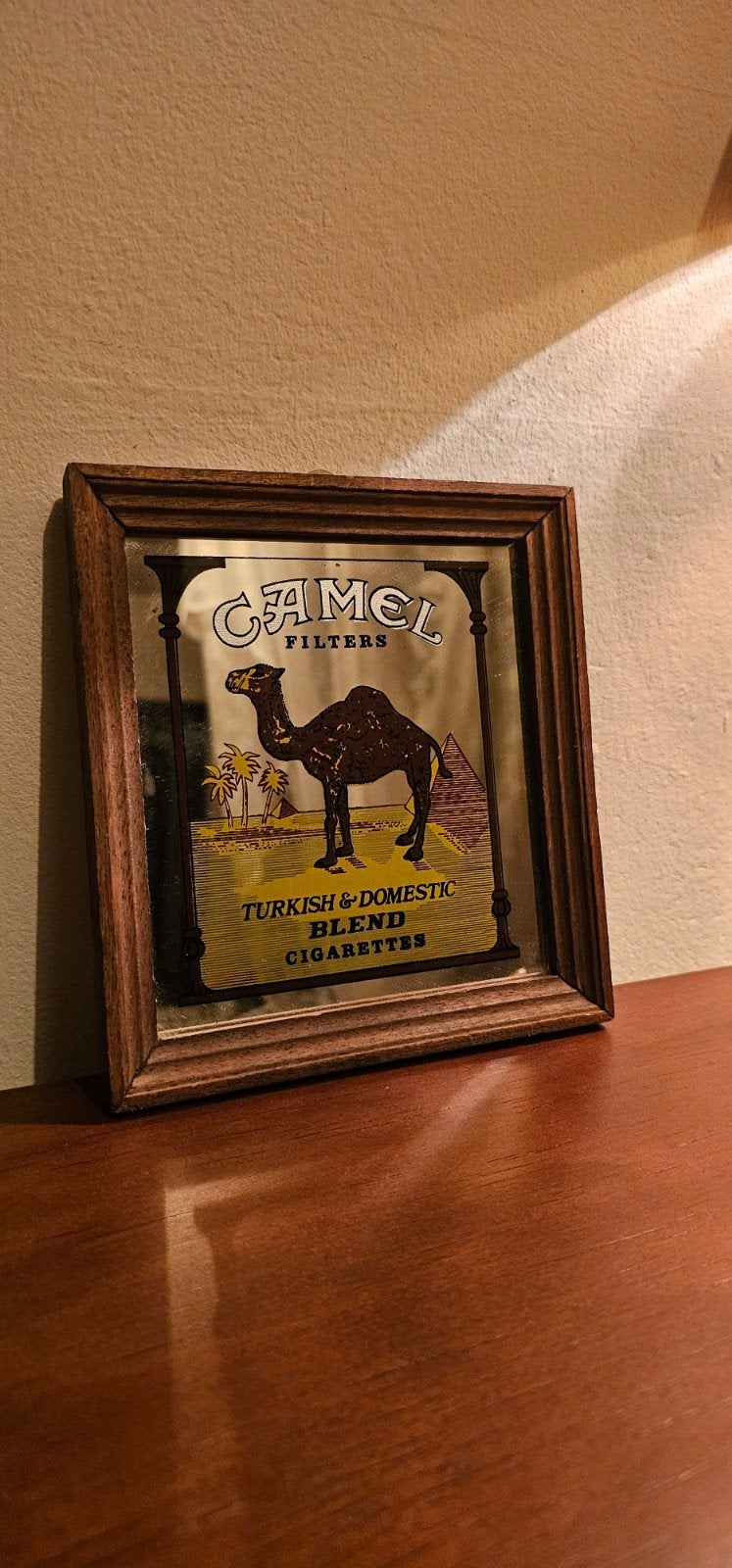 Vintage Camel Spiegeltje - Reclame Spiegel, Antiek en Kunst, Ophalen of Verzenden, Vierkant, Minder dan 50 cm, Minder dan 100 cm
