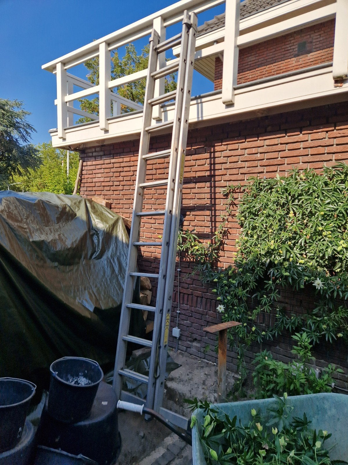 Zarges 2-delige trap, 7 meter totaal, inschuifbaar, Ophalen of Verzenden