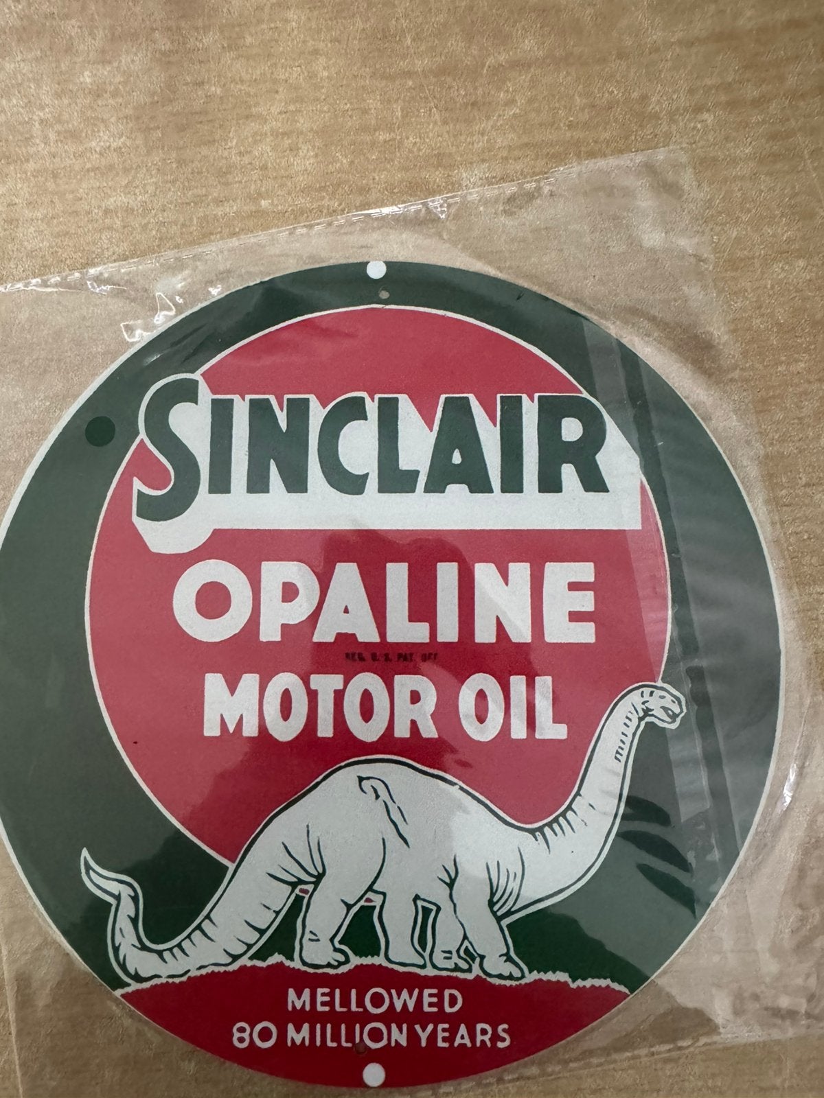 Sinclair motorolie reclamebord mancave kroeg schuur, Verzamelen, Ophalen of Verzenden, Nieuw, Reclamebord