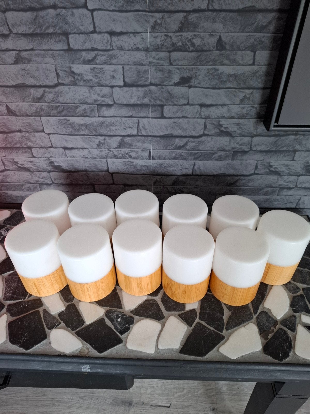 11X DUNI SET TAFEL LAMPJES BAMBOE, Ophalen of Verzenden